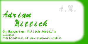 adrian mittich business card